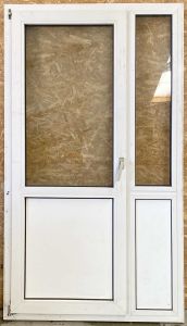 Terrassedør med sideparti  OBS !!! - punkteret glas