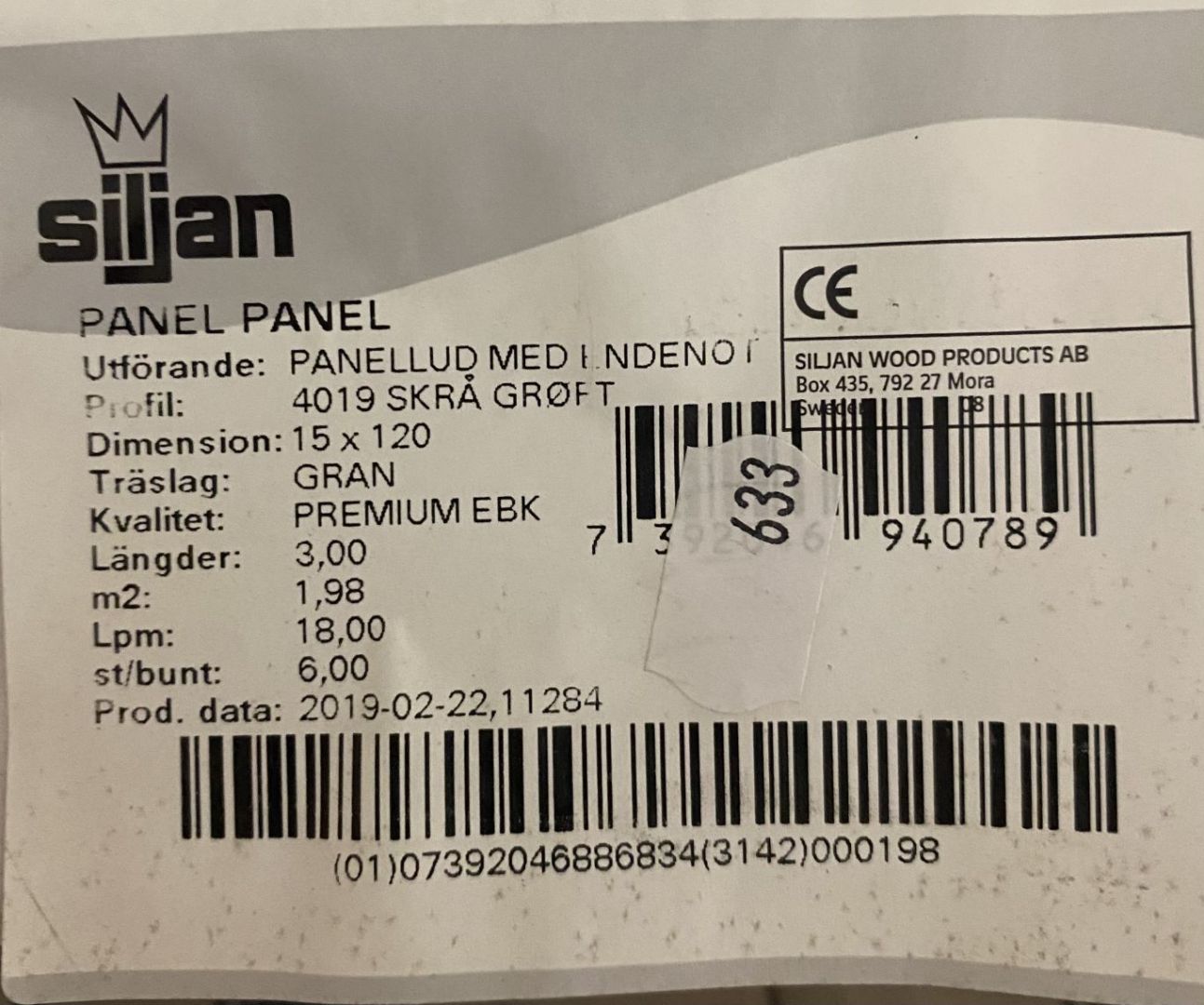 Profilbrædder Lud Siljan - Skrå kant. 15.- pr meter incl moms. 1,95 M2 pr. bundt. Pris pr. bundt. - Billede 3