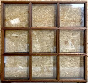 Fastkarmsvindue maghoni træ