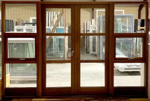 Dobbelt terrassedør med sideparti